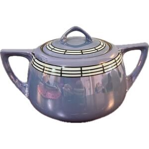 Vintage Luster Periwinkle Sugar Bowl Made in Japan